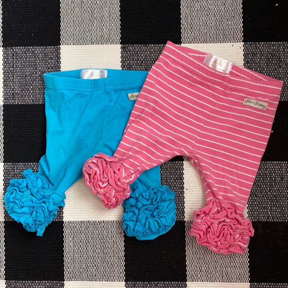 Sew Sassy Girls Ruffle Capri Pants